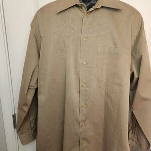 Kenneth Cole Men's Brown Button Down Shirt